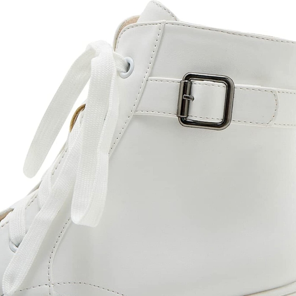 Platform Ankle Boots Lace up Block Heel - Picture 9 of 10